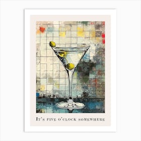 It S Five O Clock Somewhere Tile Poster 2 Art Print