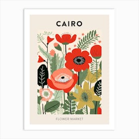 Flower Market Poster Cairo Egypt Art Print