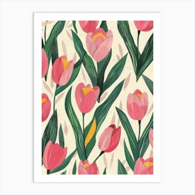 Pink Tulips 4 Art Print