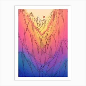 A Sunrise Land Art Print