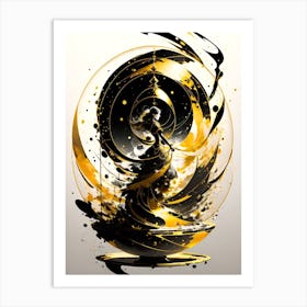 Gold And Black 1 Art Print