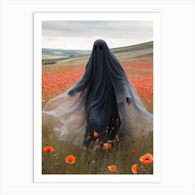 Ghost In The Poppy Fields Painting (21) Art Print