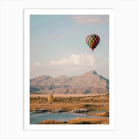 Hot Air Balloon In Sky Art Print