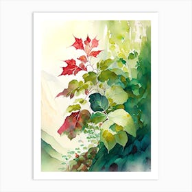 Poison Ivy In Rocky Mountains Landscape Pop Art 4 Art Print