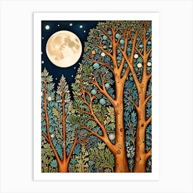 William Morris Moonlight In The Forest 46 Art Print