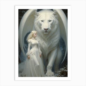 White Lion Art Print