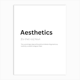 Aesthetics Definition Meaning Art Print