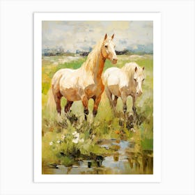 Horses Painting In Andes, Chile 3 Art Print
