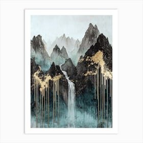 K2 Peaks Glow Textured Dreamscape Art Print