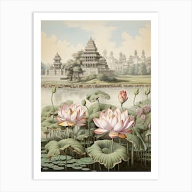 Lotus Victorian Style 3 Art Print
