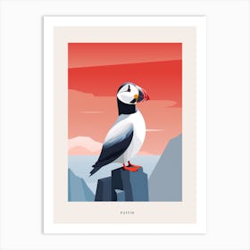 Minimalist Puffin 2 Bird Poster Art Print