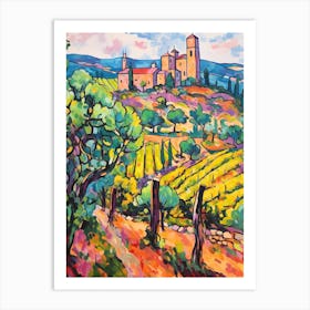 Montepulciano Italy 3 Fauvist Painting Art Print