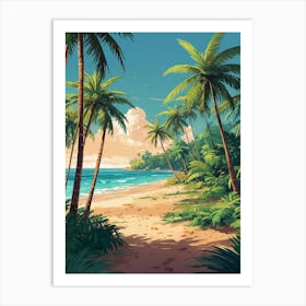 Tropical Beach Art Print