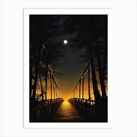 Bridge To The Moon 4 Art Print