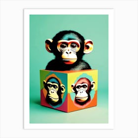 Monkeys In A Box Art Print