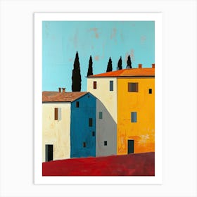 Houses In Tuscany, Italy 1 Art Print