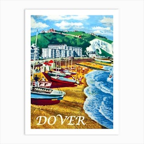 Dover, Sailing On The Coast, Vintage Travel Poster Art Print