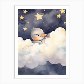 Sleeping Baby Duckling 1 Art Print