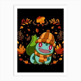 Fall Bulbasaur Art Print