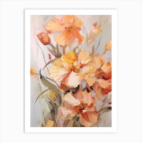 Fall Flower Painting Peony 3 Art Print