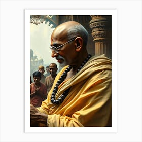 Gandhi Portrait - Diverse Art Illustration 85 Art Print