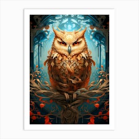 Owl In The Tree Art Print