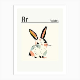 Animals Alphabet Rabbit 1 Art Print