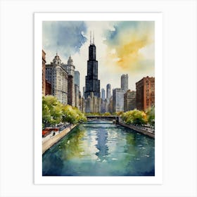 Chicago Skyline 1 Art Print