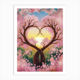 Heart Shaped Trees Art Print