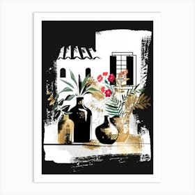 Vases And Flowers 2 Art Print