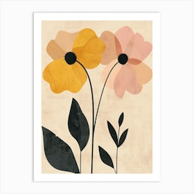 New Orleans Flower Market Boho Minimalist Style Art Print