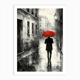 Red Umbrella Canvas Print Art Print