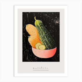 Zucchini Art Deco Inspired Poster Art Print