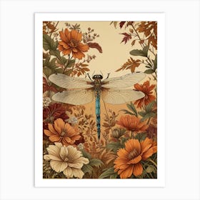 William Morris Dragonfly Autumn Exhibit (3) Art Print