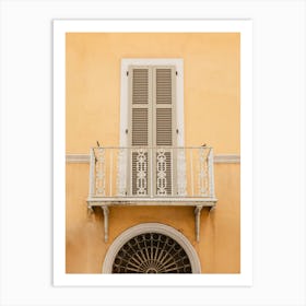 Balcony With Shutters Italy Art Print
