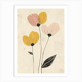 Marseille Flower Market Boho Minimalist Style Art Print