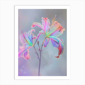 Iridescent Flower Gloriosa Lily 1 Art Print