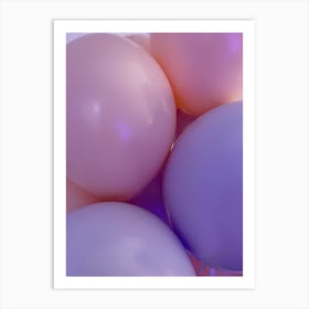 Pink And Purple Balloons Art Print