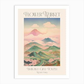 Flower Market Mount Haku In Ishikawa Gifu Toyama, Japanese Landscape 2 Poster Art Print