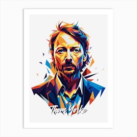 Thom Yorke 01 Portrait Music Icon WPAP Pop Art Style Art Print