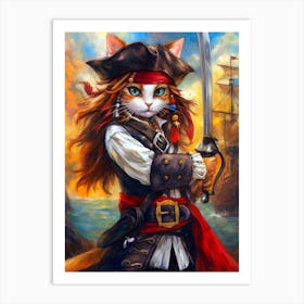 Pirate Cat 14 Art Print