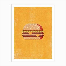 Fast Food Burger Art Print