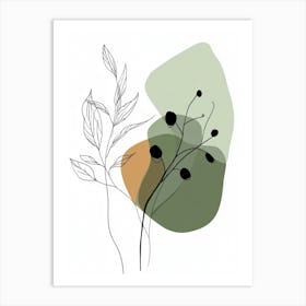 Abstract Botanical Illustration Art Print