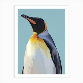 Emperor Penguin Zavodovski Island Minimalist Illustration 3 Art Print