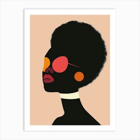 Afro Girl With Sunglasses Art Print