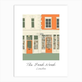 London The Book Nook Pastel Colours 7 Poster Art Print