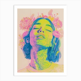 Psychedelic Girl 3 Art Print