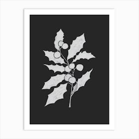 Holly Leaves Art Print