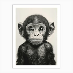 Chimpanzee Baby Art Print