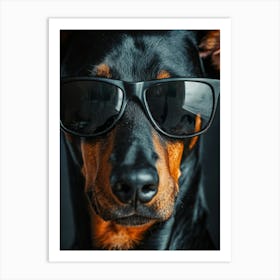 Doberman.Generated AI. Wall Art Print Art Print